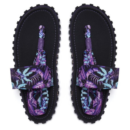 Sandalias de mujer Gumbies Slingback Purple Haze negro/violeta černá/fialová