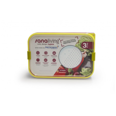 Caja de alimentos Omada Sanaliving Box Set 3x 24x16,5x8cm/2L