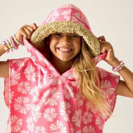 Poncho para niños Regatta Kids Towel Robe PinkHazPetal