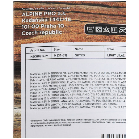 Calcetines para niños Alpine Pro Skyro Pink