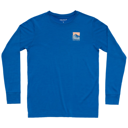 Camiseta funcional de hombre Devold Classic Summit Ls Man azul Royal