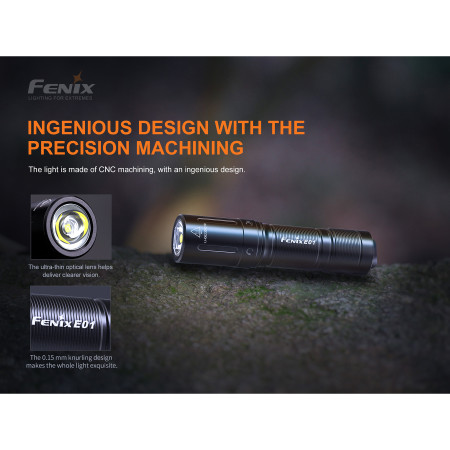 Linterna Fenix E01 V2.0 black