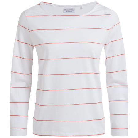 Camiseta Craghoppers Katitia Long Sleeved Top blanco RedSndstnStp