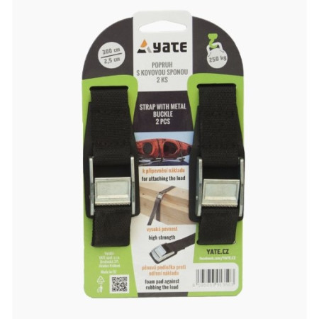 Correa Yate s kovovou sponou 2,5x300 negro