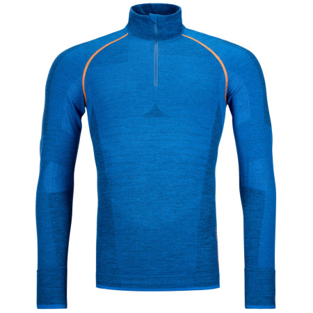 Sudadera funcional de hombre Ortovox 230 Competition Zip Neck azul JustBlue
