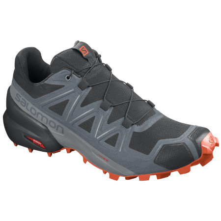 Calzado de hombre Salomon Speedcross 5 (2020) negro/gris Black/StormyWeather/RedOrange