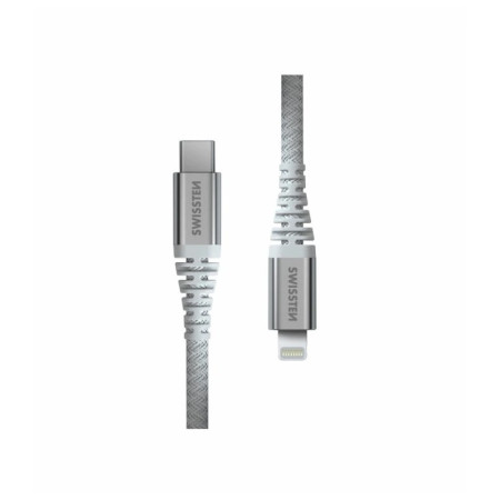 Cable Swissten Kevlar USB C / Lightning 1,5 m blanco white