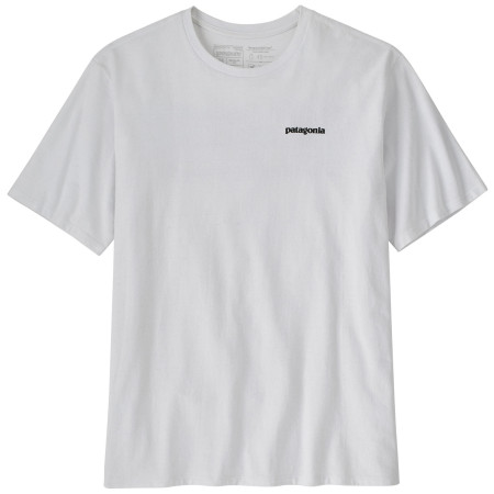 Camiseta de hombre Patagonia P-6 Logo Responsibili Tee blanco White