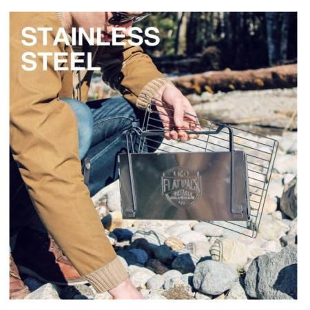 Barbacoa plegable UCO Flatpack Grill & Firepit 35 x 25 cm