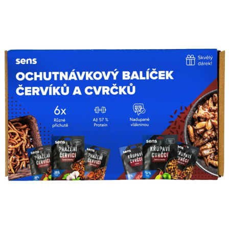 Grillos comestibles Sens Paquete de degustación de 6 insectos y gusanos