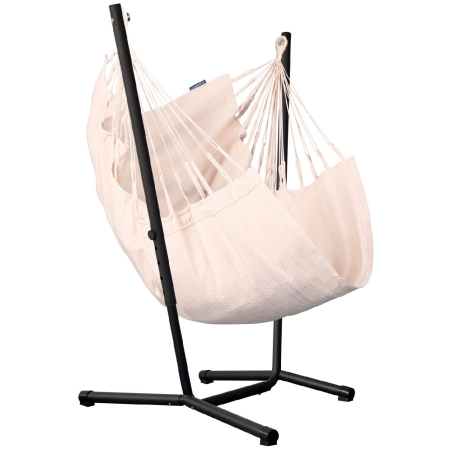 Silla hamaca con soporte La Siesta Fiji set Organic Comfort beige Latte