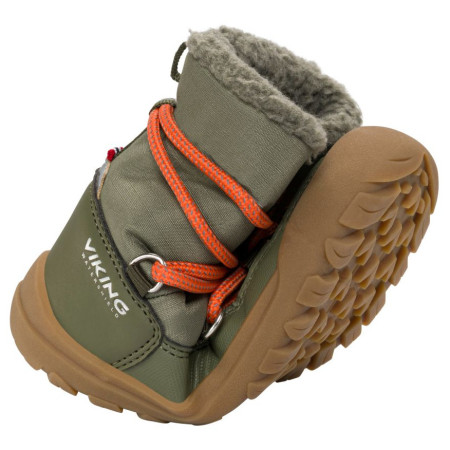 Botas de invierno para niños Viking Outdoor Footwear Birch Barefoot Warm WP Pull-on Olive
