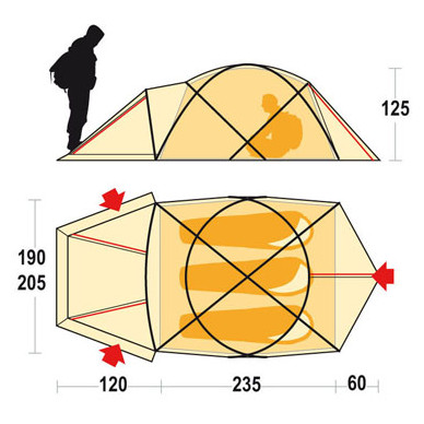 Tienda de campaña Ferrino Snowbound 3
