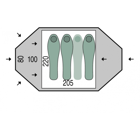 Tienda de campaña Pinguin Tornado 3 Duralu