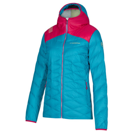 Chaqueta de mujer La Sportiva Deimos Down Jkt W azul/rosa Crystal/Cerise