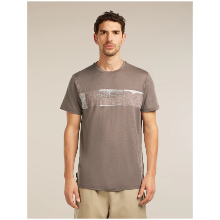 Camiseta funcional de hombre Icebreaker Men Merino 150 Tech Lite SS Tee Elevation Line