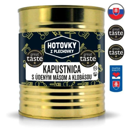 Sopa Hotovky z plechovky Sopa de col con carne ahumada y salchicha 800 ml