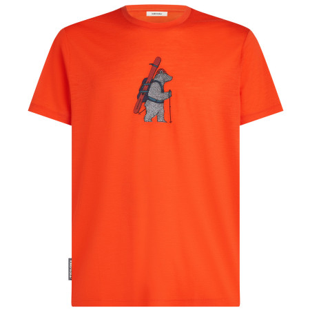 Camiseta de hombre Icebreaker Men Merino 150 Tech Lite Bear Tour rojo Fervid
