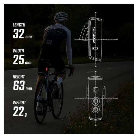 Luz delantera / trasera Sigma Aura 100 + Blaze Link
