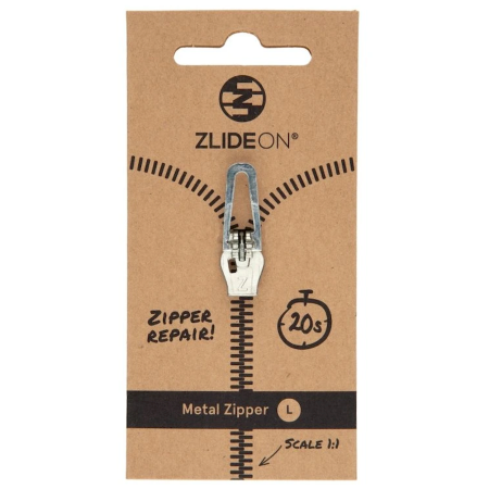 Cremallera de recambio ZlideOn Opravný jezdec pro kovové zipy - L plata silver