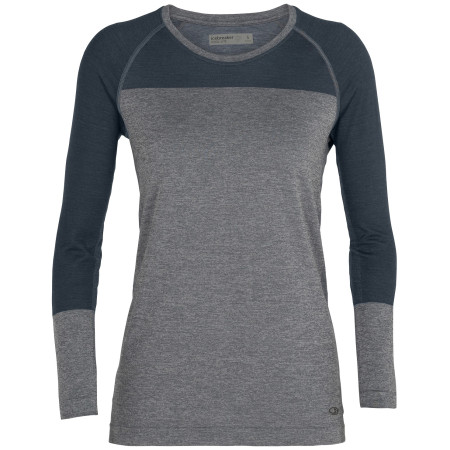 Camiseta de mujer Icebreaker W Motion Seamless LS Crewe azul SereneBlueHeather