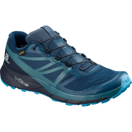 Calzado de hombre Salomon Sense Ride2 Gtx Invisible Fit azul Poseidon/NavyBlazer/HawaiianOcean