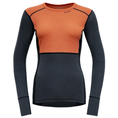 Camiseta funcional de mujer Devold Lauparen Merino 190 Shirt Wmn azul/naranja CORAL/NIGHT/INK