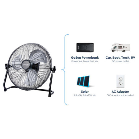 Ventilador GoSun Breeze 12V solar + 12V ventilador