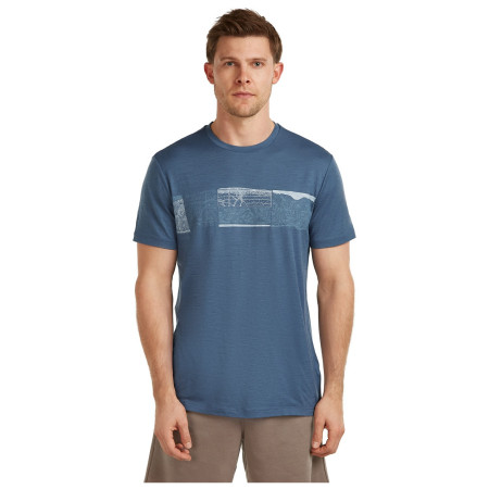Camiseta de hombre Icebreaker Men Merino 150 Tech Lite SS Tee Elevation Line