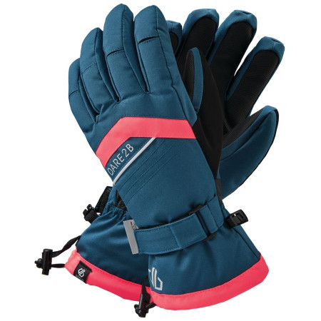 Guantes de esquí para mujer Dare 2b Charisma azul/rosa DarkDenim/NeonPink