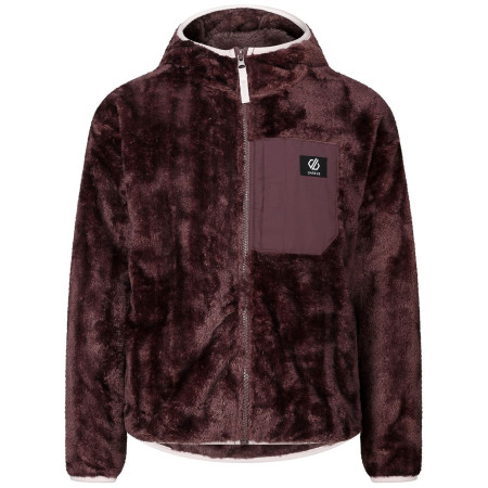 Sudadera para niños Dare 2b Powder Fleece Hucklbr/PkHz rojo oscuro Hucklbr/PkHz