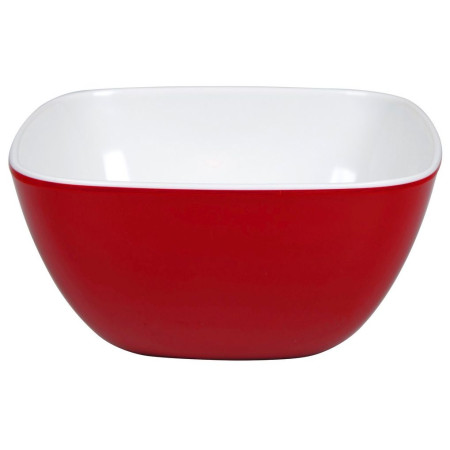 Bol Bo-Camp Bowl Square Melamine Small 2 rojo Red/White