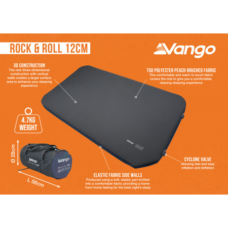Colchón autohinchable Vango Rock & Roll 12cm