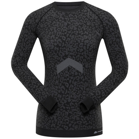 Camiseta funcional de mujer Alpine Pro Padona negro creme
