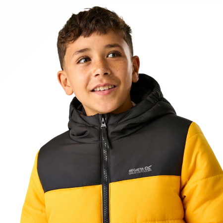 Chaqueta de invierno para niños Regatta Lofthouse Black/Mustard