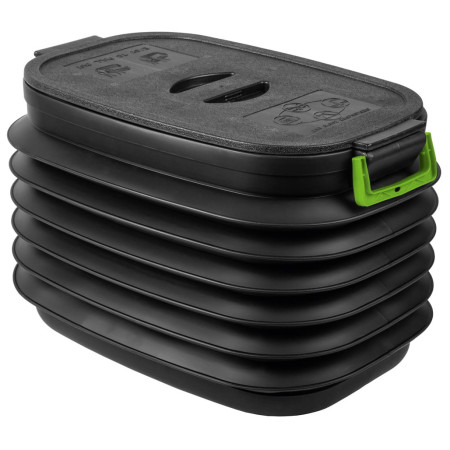 Caja plegable con tapa Yolco CP37 negro/verde