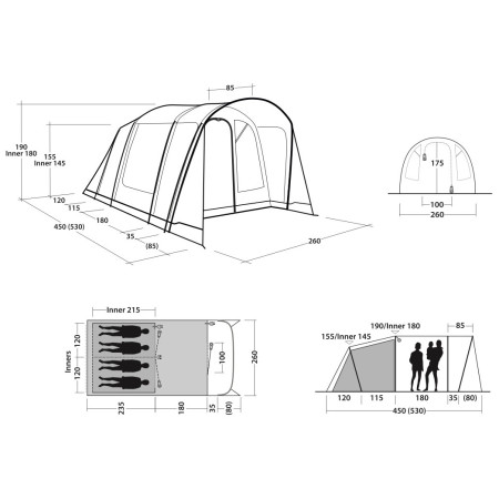 Tienda familiar para 4 personas Outwell Durango 4