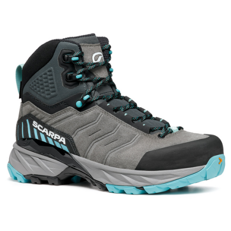 Calzado de senderismo para mujer Scarpa Rush Trek GTX WMN gris Midgray-Aqua