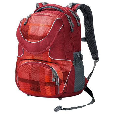 Mochila para niños Jack Wolfskin Ramson 26 Pack rojo IndianRedWovenCheck