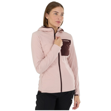 Sudadera funcional de mujer Fundango Nigata Full Zip Hoodie rosa rose