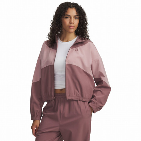 Chaqueta de mujer Under Armour Rival Woven Jkt Hd rosa MaroonMist/TourmalinePink/MaroonMist