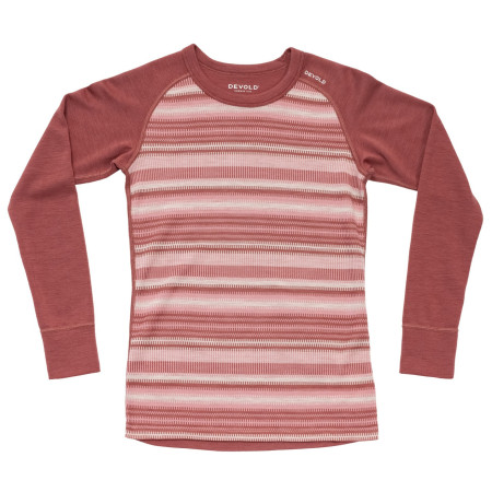 Camiseta funcional de mujer Devold Signature Merino 230 Shirt Wmn rojo MARSALA