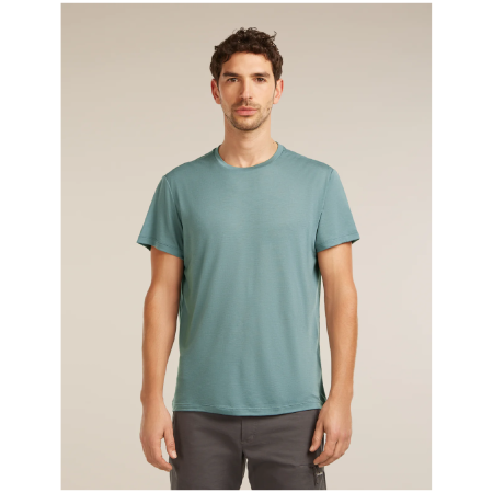 Camiseta funcional de hombre Icebreaker Men Merino Blend Core SS Tee azul claro BLUE ASH
