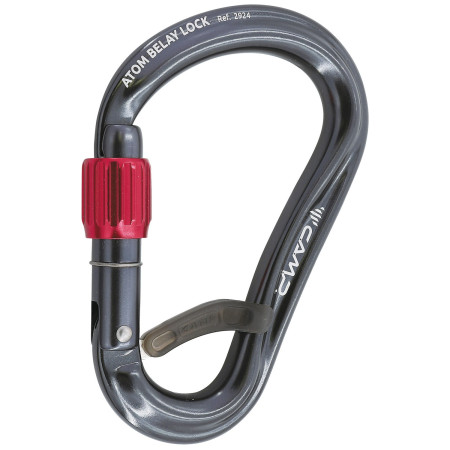 Mosquetón Camp Atom Belay Lock gris/rojo Gun Metal
