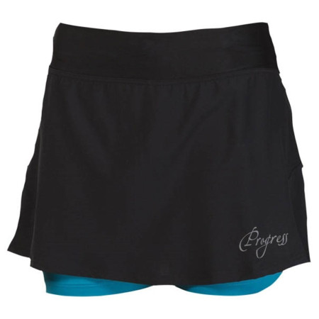 Falda de mujer Progress Rona 23TG negro/azul Black/Turquoise