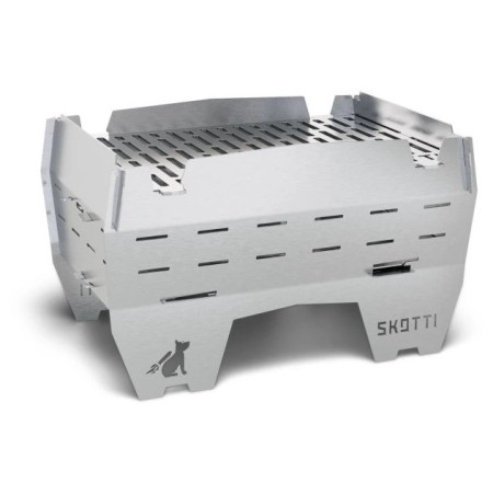 Barbacoa plegable SKOTTI Grill Mini plata ocelová