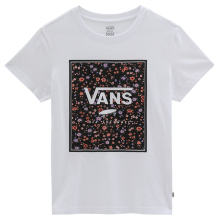 Camiseta de mujer Vans Wm Boxed In Rose Crew blanco White