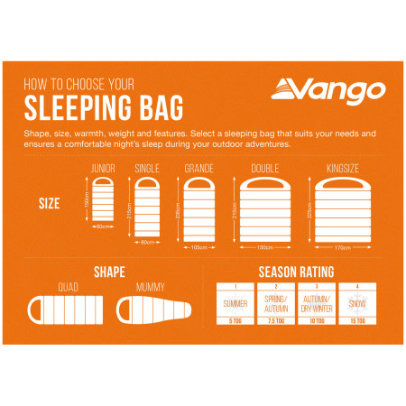 Saco de dormir para tres estaciones Vango Stellar Grande