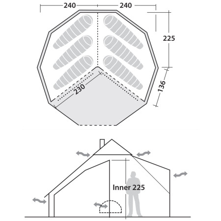 Dormitorio Robens Inner tent Klondike Grande