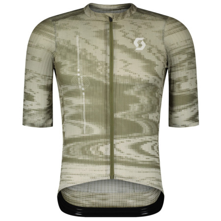 Maillot de ciclismo de hombre Scott Jersey M's Ultd. SL SS verde cotton white/hay green